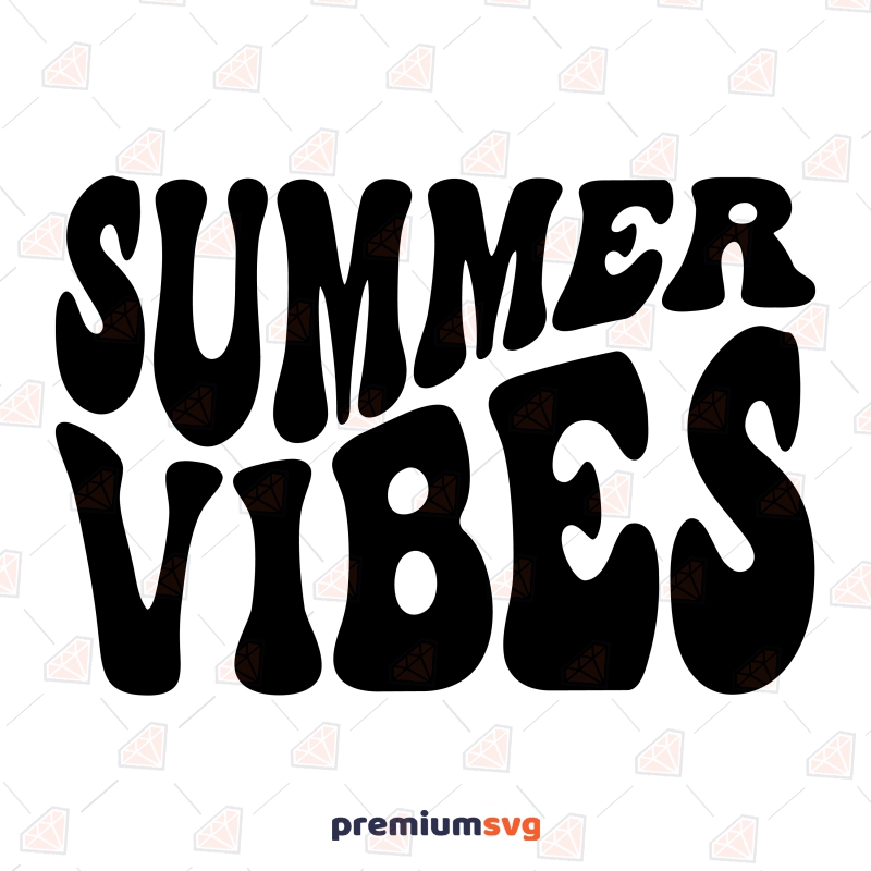 Retro Summer Vibes SVG Design, Summer Vibes SVG Instant Download Summer SVG Svg