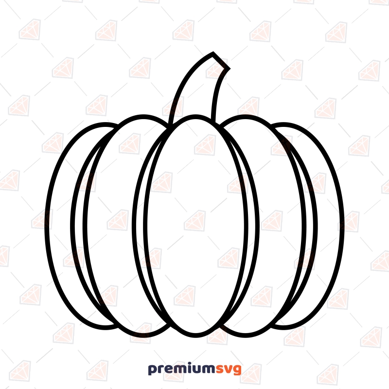 Halloween Pumpkin Outline SVG, Basic Pumpkin SVG Instant Download Pumpkin SVG Svg