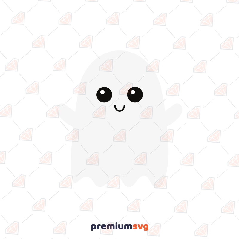 Halloween Cute Ghost SVG Cut File, Ghost SVG Instant Download Halloween SVG Svg