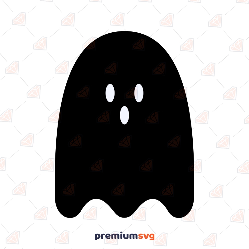 Ghost SVG, Halloween Ghost Silhouette Vector Files Halloween SVG Svg