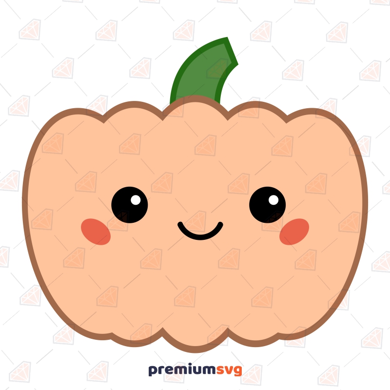 Cute Pumpkin SVG Design, Halloween Cute Pumpkin SVG | PremiumSVG