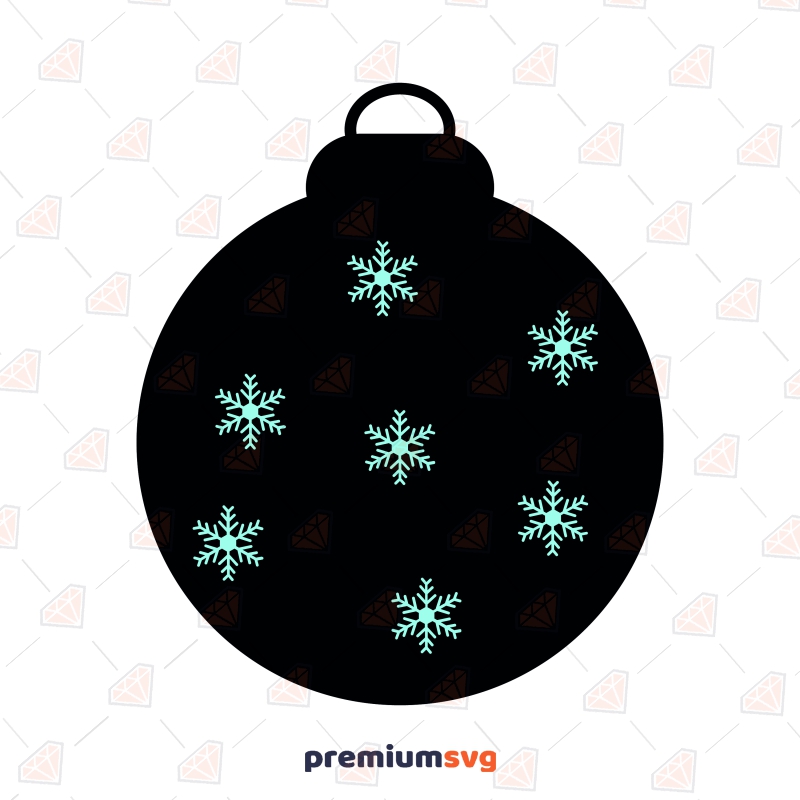Christmas Tree Ornaments with Snowflakes SVG, Christmas Bauble SVG Vector Files Christmas SVG Svg