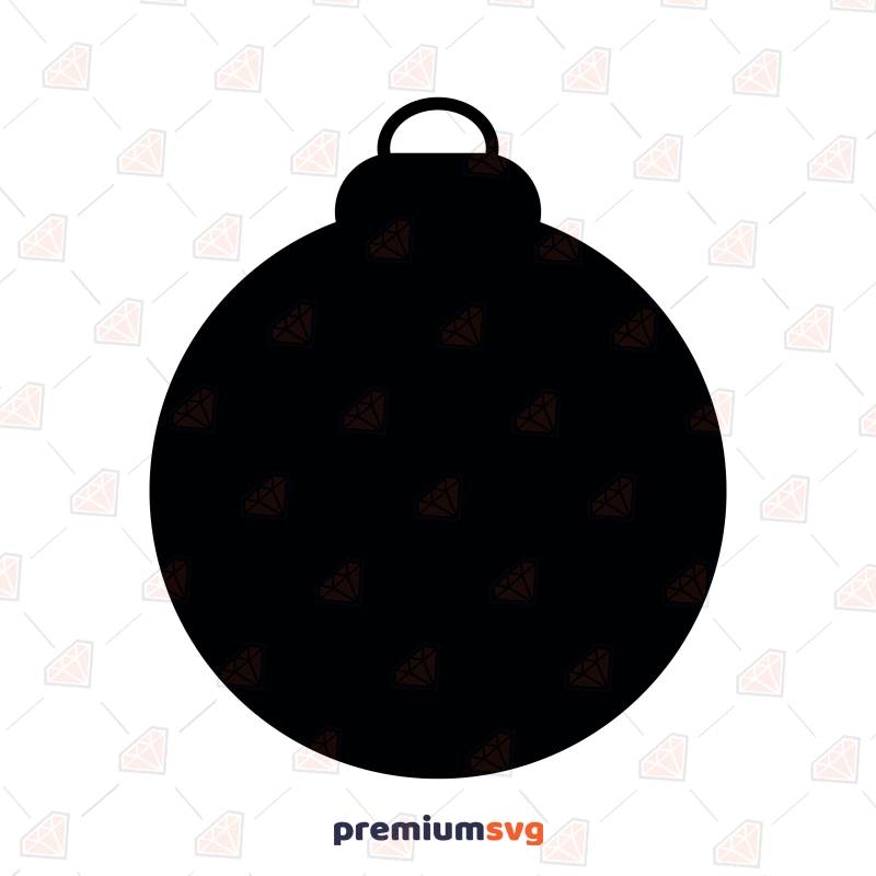 Simple Christmas Bulb SVG, Ornament Clipart Christmas SVG Svg