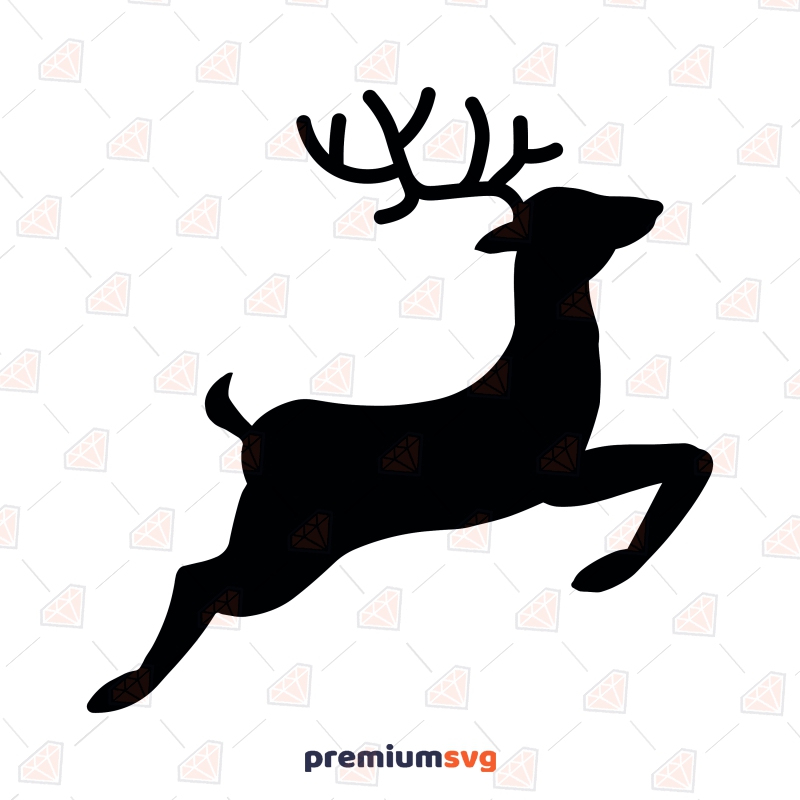 Christmas Basic Deer SVG, Deer Clipart SVG Instant Download Christmas SVG Svg