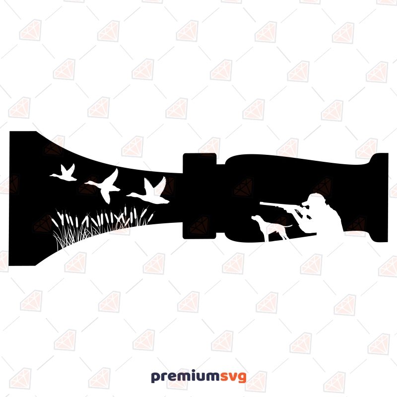 Duck Hunting Silhouette SVG Clipart, Duck Hunter SVG Vector Files Drawings Svg
