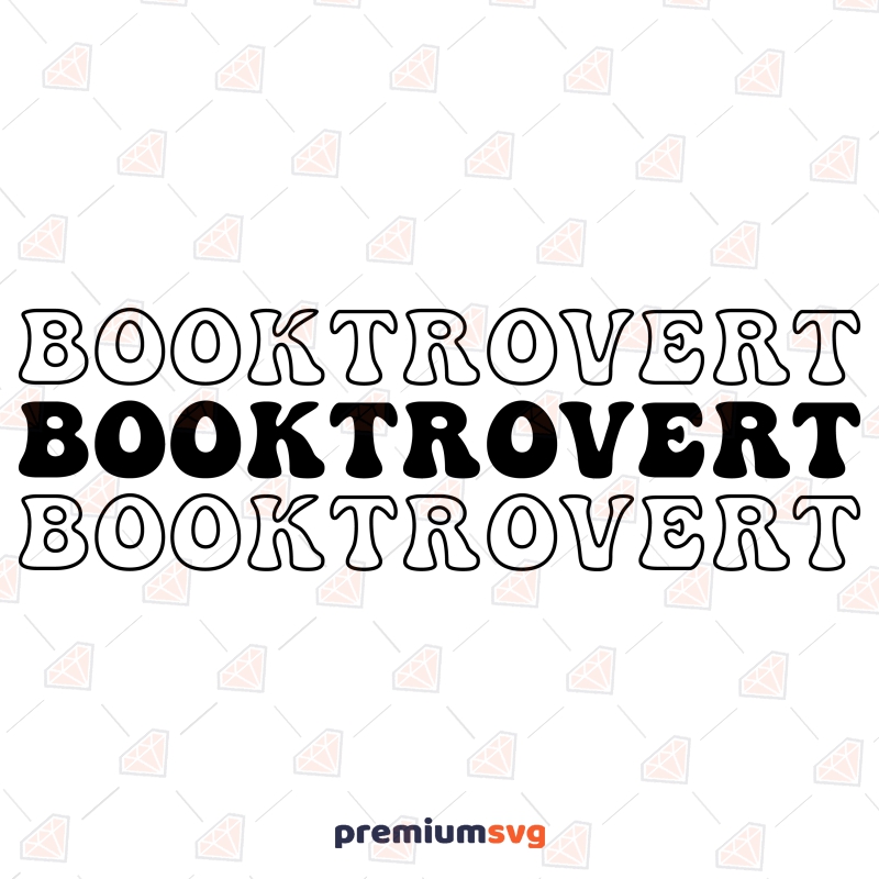 Retro Booktrovert SVG, Book Lover Design T-shirt SVG Svg