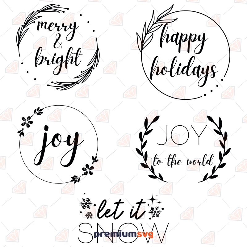 Merry Christmas Designs SVG Bundle, Christmas Saying SVG Clipart Christmas SVG Svg