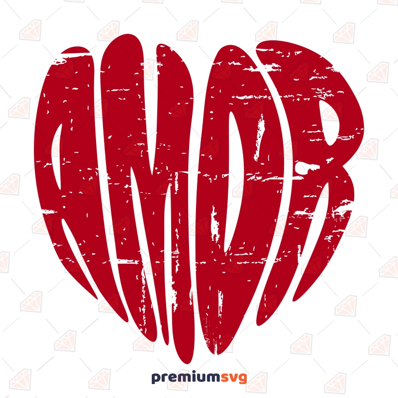 Distressed Heart Shaped Amor SVG Design for Valentine's Day DIY Valentine's Day SVG Svg