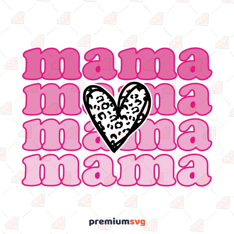 Valentine's Day Mama SVG, Retro Mama Sublimation Design Sublimation Designs Svg