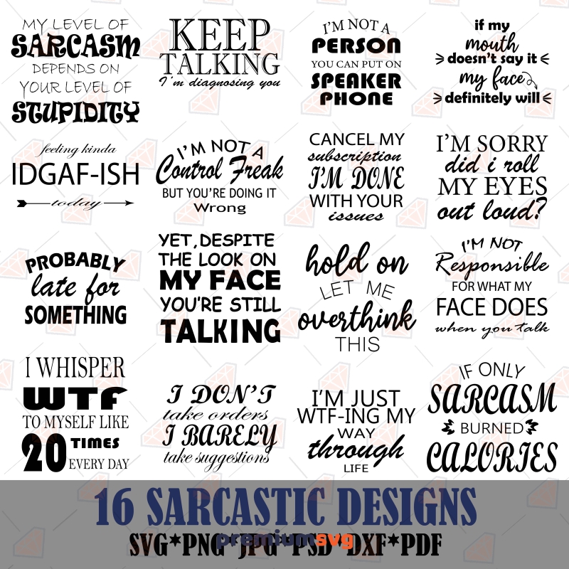 Sarcastic Desings SVG Bundle, Funny Sayings SVG Vector Files | PremiumSVG Sarcastic Desings SVG Bundle, Funny Sayings SVG Vector Files | PremiumSVG
