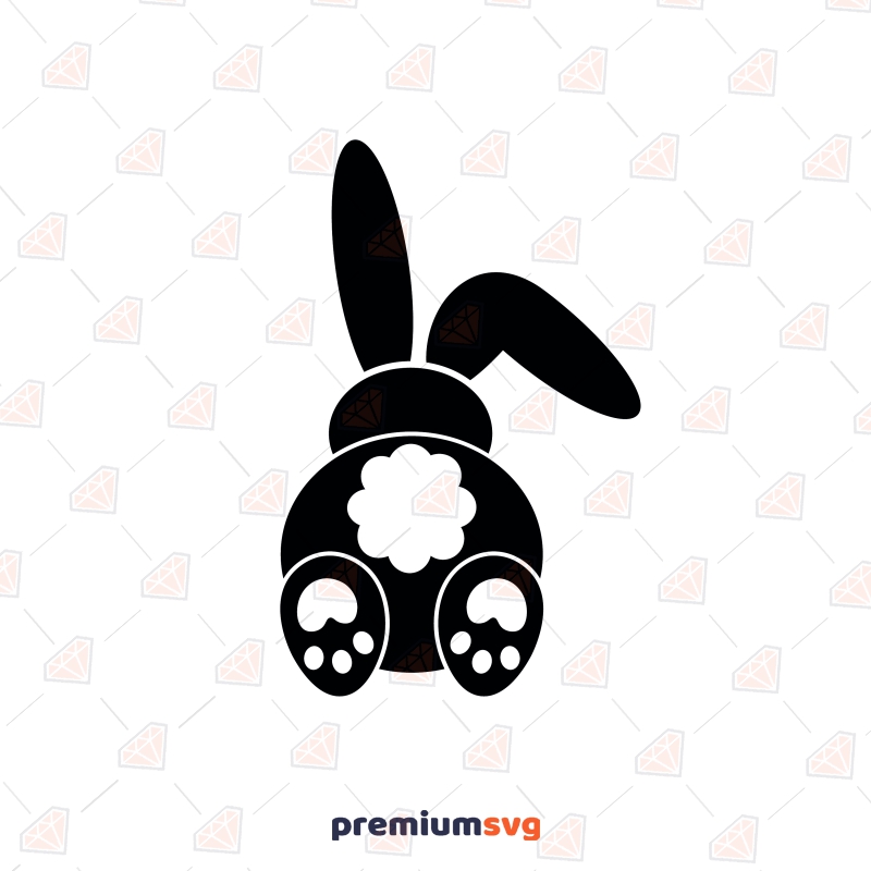 Bunny Bum and Leg SVG Clipart Files, Instant Download Easter Day SVG Svg