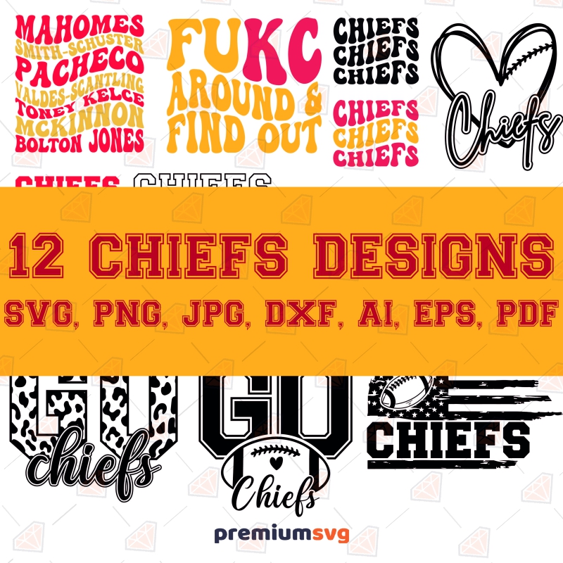 Chiefs SVG Bundle, Kansas City Cricut Designs in PNG, JPEG Football SVG Svg