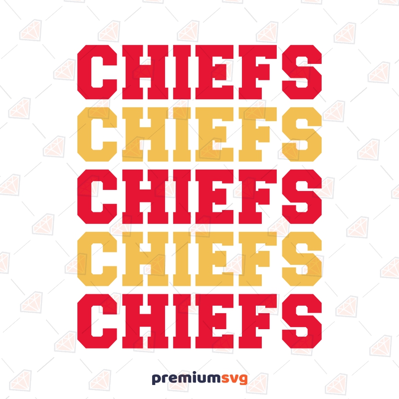 Chiefs Design SVG Cut File, Instant Download Football SVG Svg