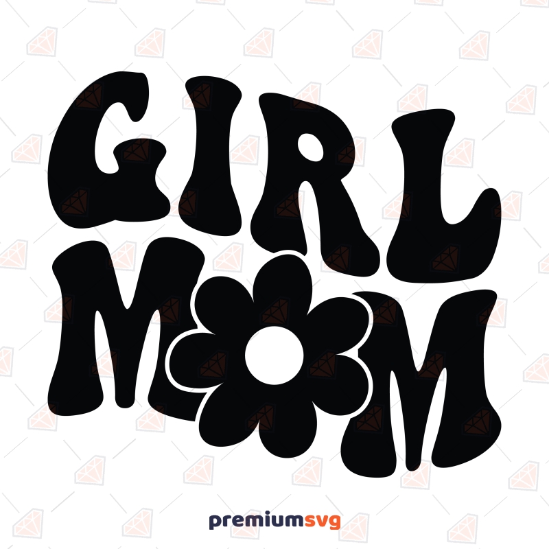 Wavy Girl Mom SVG, Mama Vibes SVG Instant Download Mother's Day SVG Svg