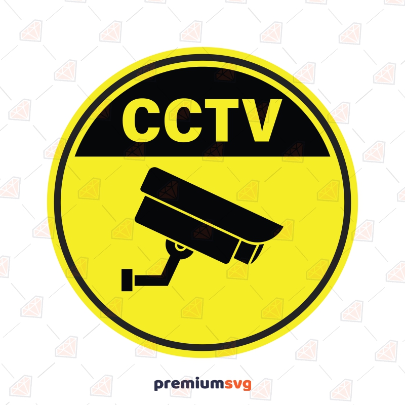 CCTV Sign SVG Design, Instant Download Vector Illustration Svg