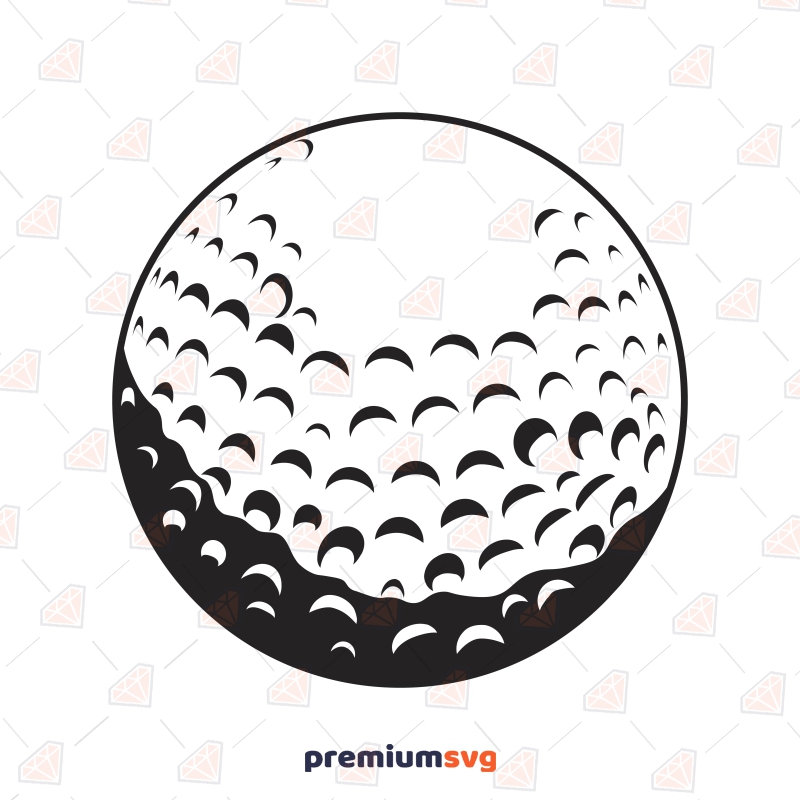 Golf Ball SVG Cut and Clipart Files, Instant Download Golf SVG Svg