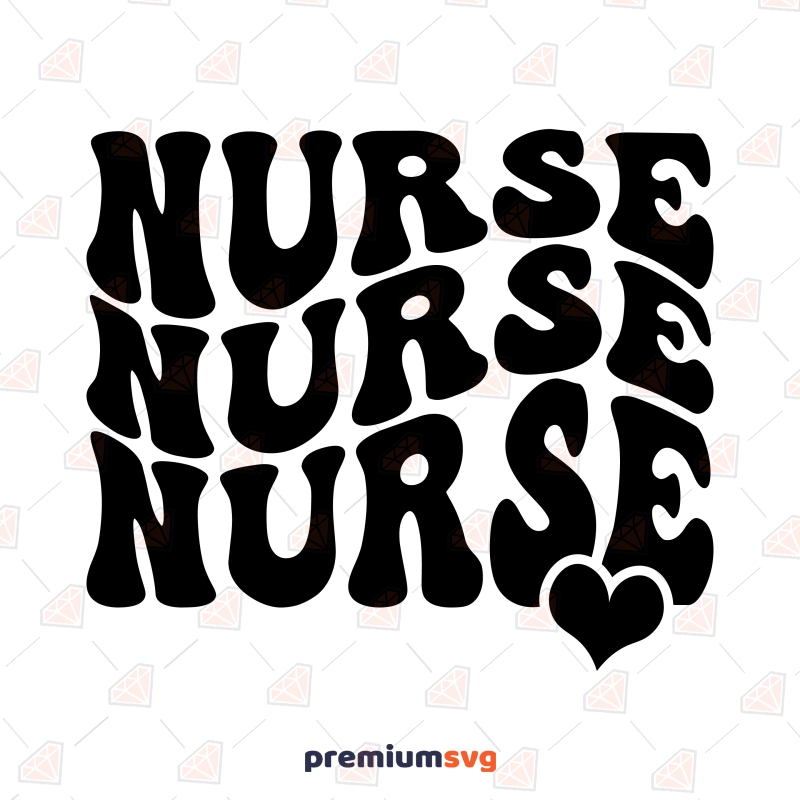 Wavy Retro Nurse SVG for Shirt Design Nurse SVG Svg