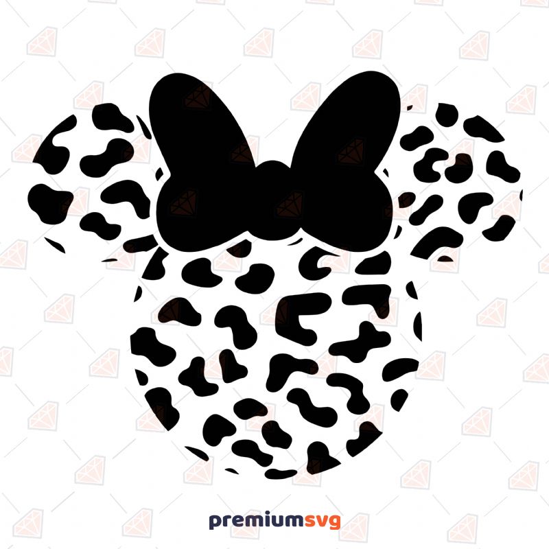 Mouse Leopard Bow Svg Cutting Files Mouse Svg Clipart Premium Svg