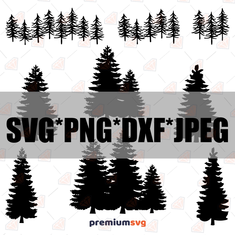 Tree Silhouette SVG Bundle, Instant Download Bundle SVG Svg