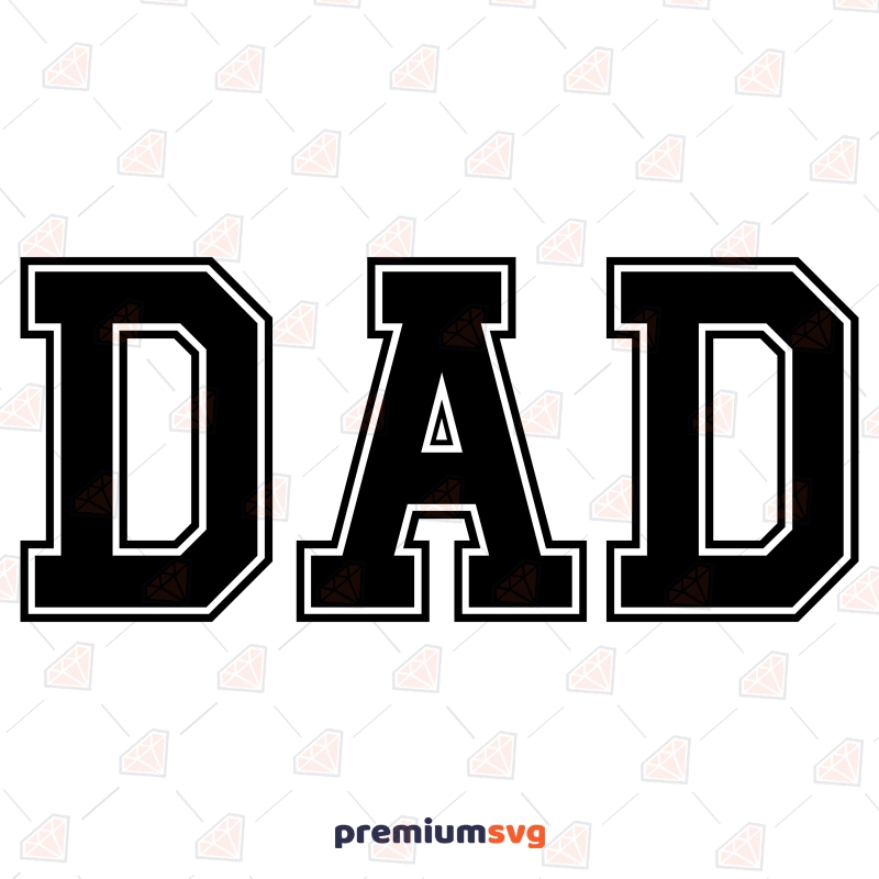 Dad SVG with Jersey Font, Digital Download PremiumSVG