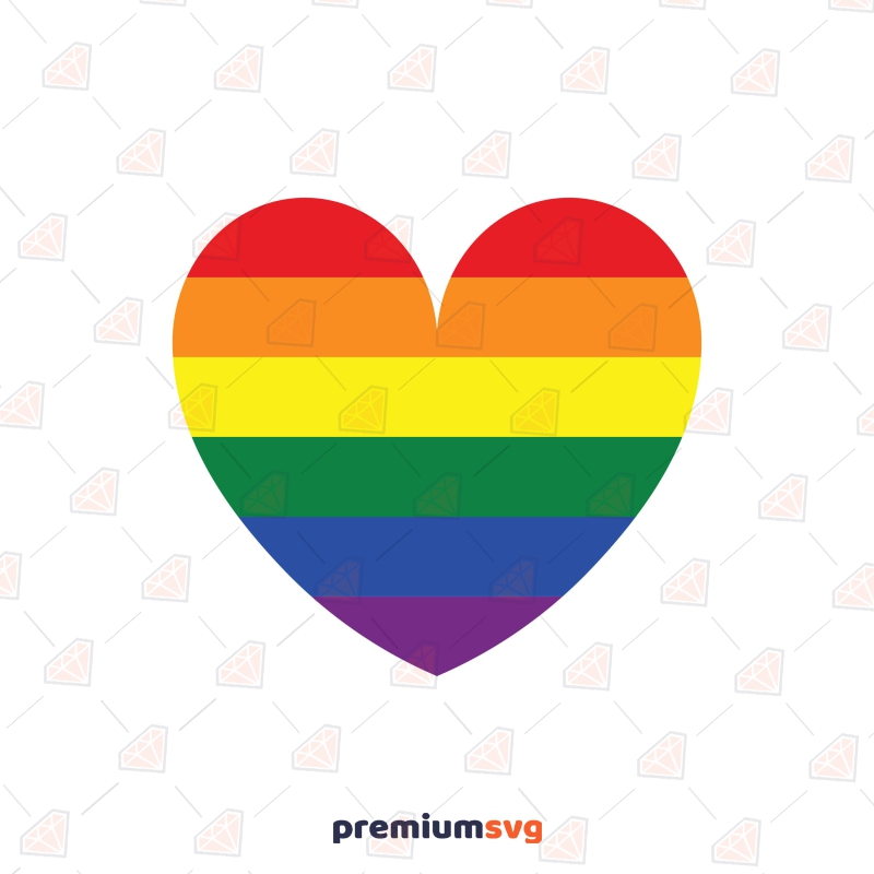 Pride Rainbow Heart SVG, Lgbt Design Lgbt Pride SVG Svg