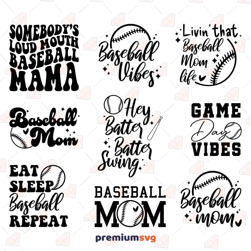 Baseball Mom Shirts SVG, Baseball Mom SVG Baseball SVG Svg