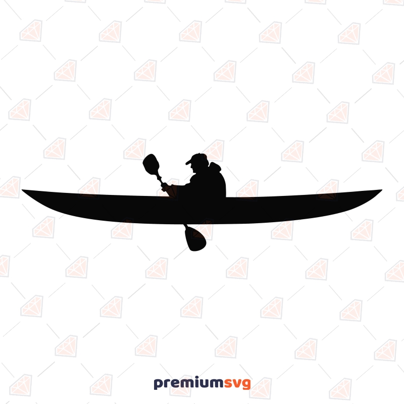 Kayak Man Silhouette SVG Kayak SVG Svg