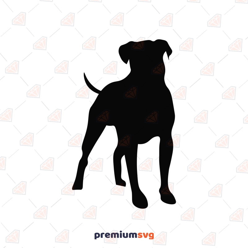 Boxer Dog Silhouette SVG and PNG File | PremiumSVG