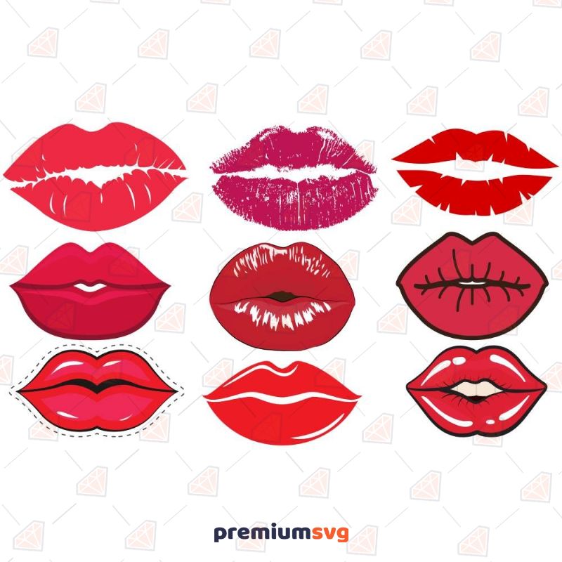 Lips SVG Bundle, Kiss Lips SVG Instant Download Bundle SVG Svg