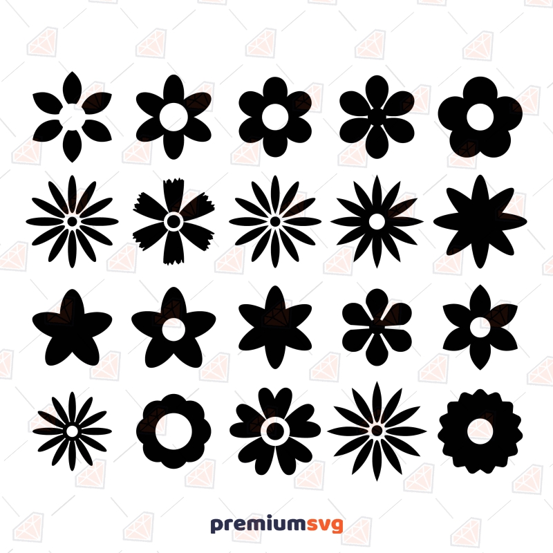 Flower clipart svg cut files basic flower svg clipart premiumsvg