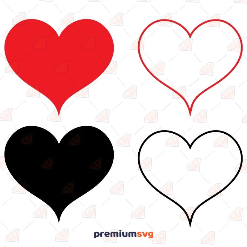 Heart Shapes SVG, Love Clipart SVG Vector Files Valentine's Day SVG Svg