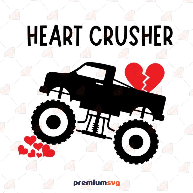 Heart Crusher SVG Valentine's Day SVG Svg