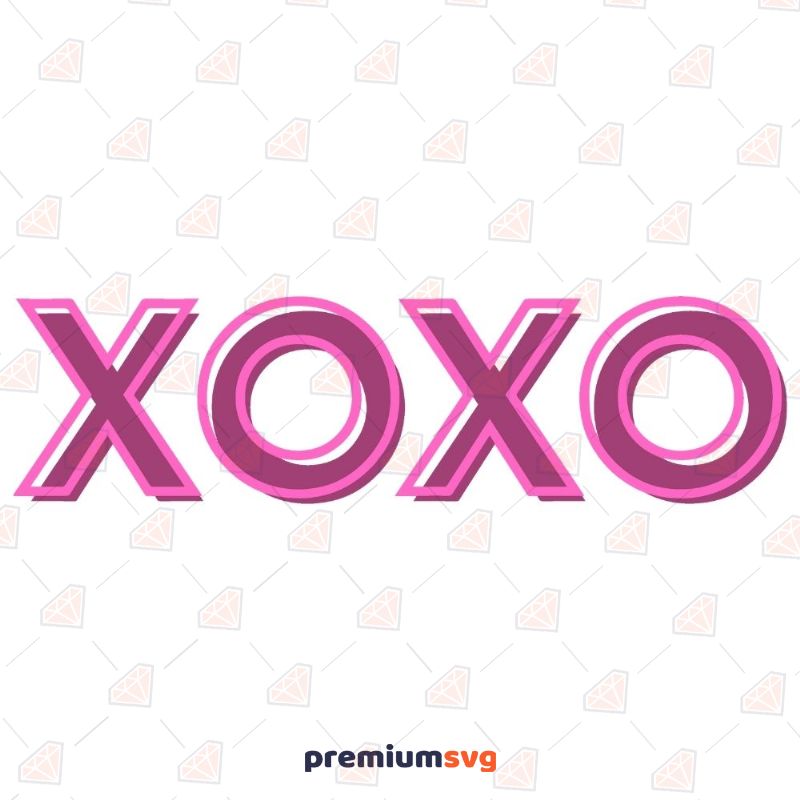 Pink Valentine XOXO SVG Valentine's Day SVG Svg