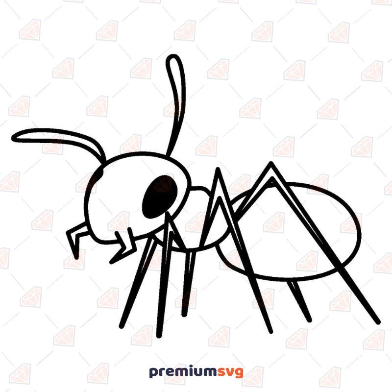 Black And White Ant Insects/Reptiles Svg