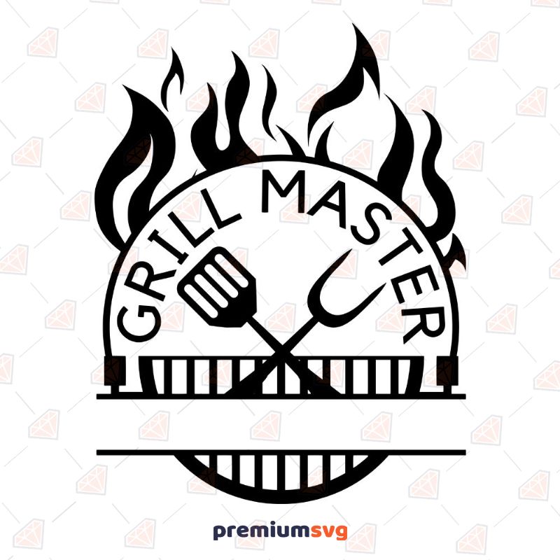 Download Black Grill Master Monogram Svg Cut Files Bbq Svg Files Premium Svg