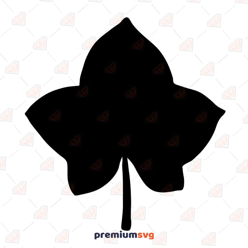Black Ivy Leaf SVG, Instant Download Flower SVG Svg