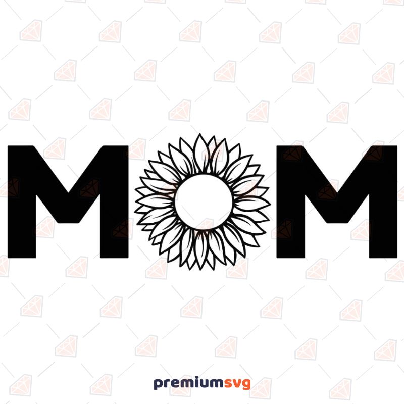 Black Mom Sunflower Mother's Day SVG Svg