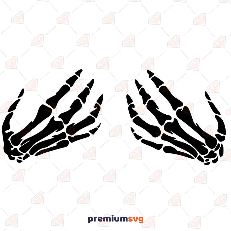 Black Skeleton Hands SVG Cut Files Halloween Svg