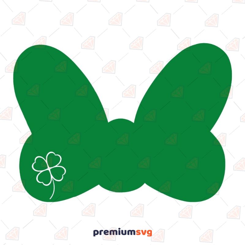 Bow with Shamrock SVG, Lucky Bow SVG Vector Files St Patrick's Day SVG Svg