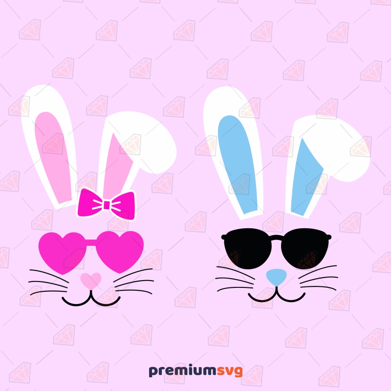 Cute Bunny Clipart Rabbit SVG Rabbit Face Bunny Face SVG Cut File