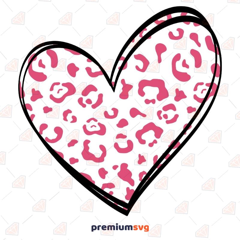 Cheetah Heart SVG Drawings Svg