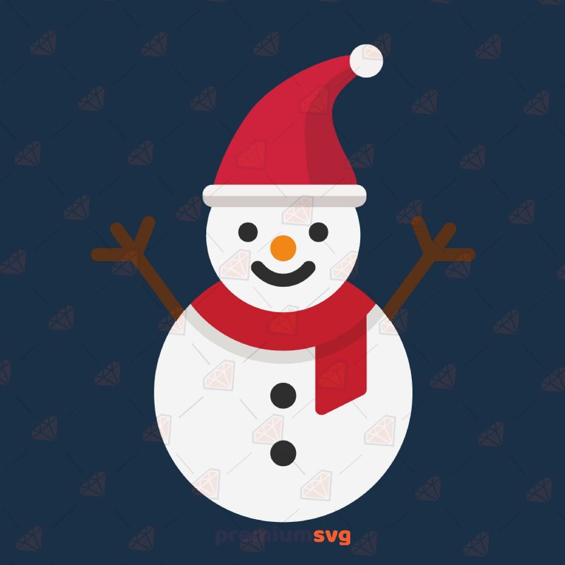 Snowman SVG Cut & Clipart Files Christmas Svg