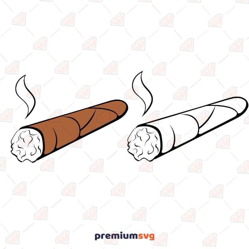 Cigar SVG, Cigar Smoking Vector Files Instant Download Drawings Svg