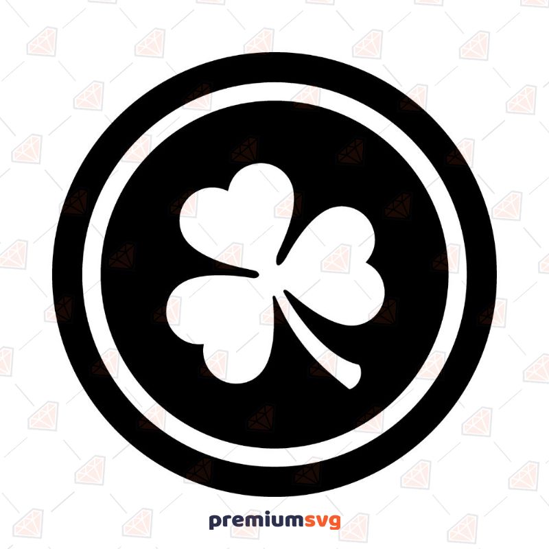 Black Clover Circle Frames SVG St Patrick's Day SVG Svg