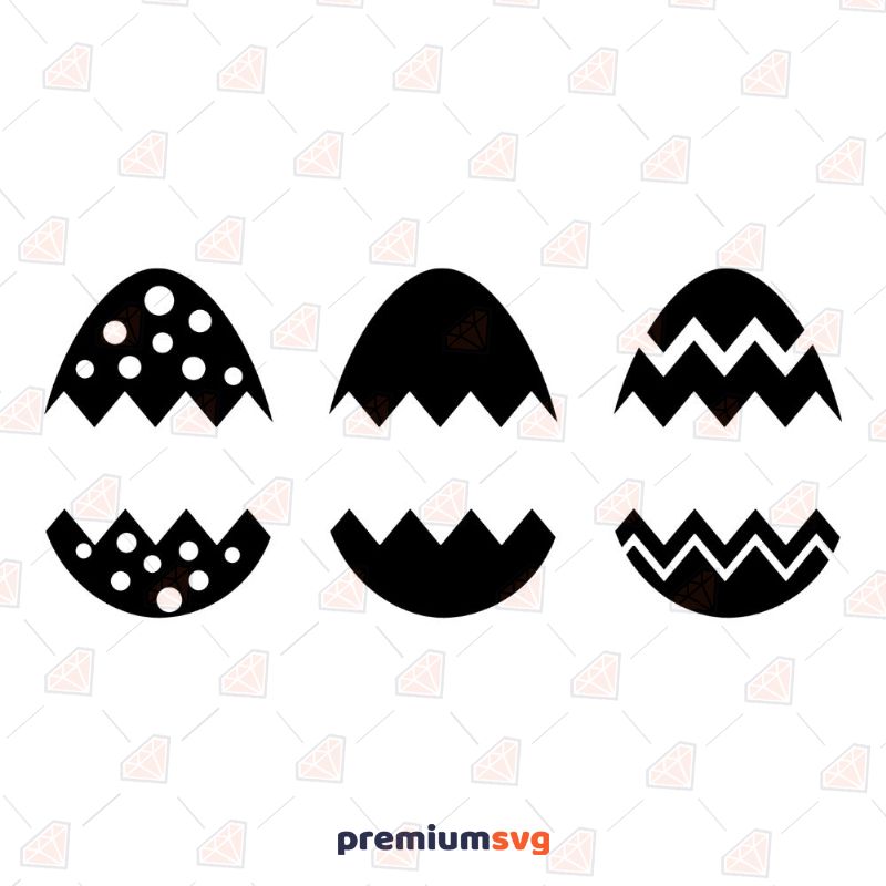 Cracked Black Easter Eggs SVG Bundle, PNG, JPG Files Easter Day SVG Svg