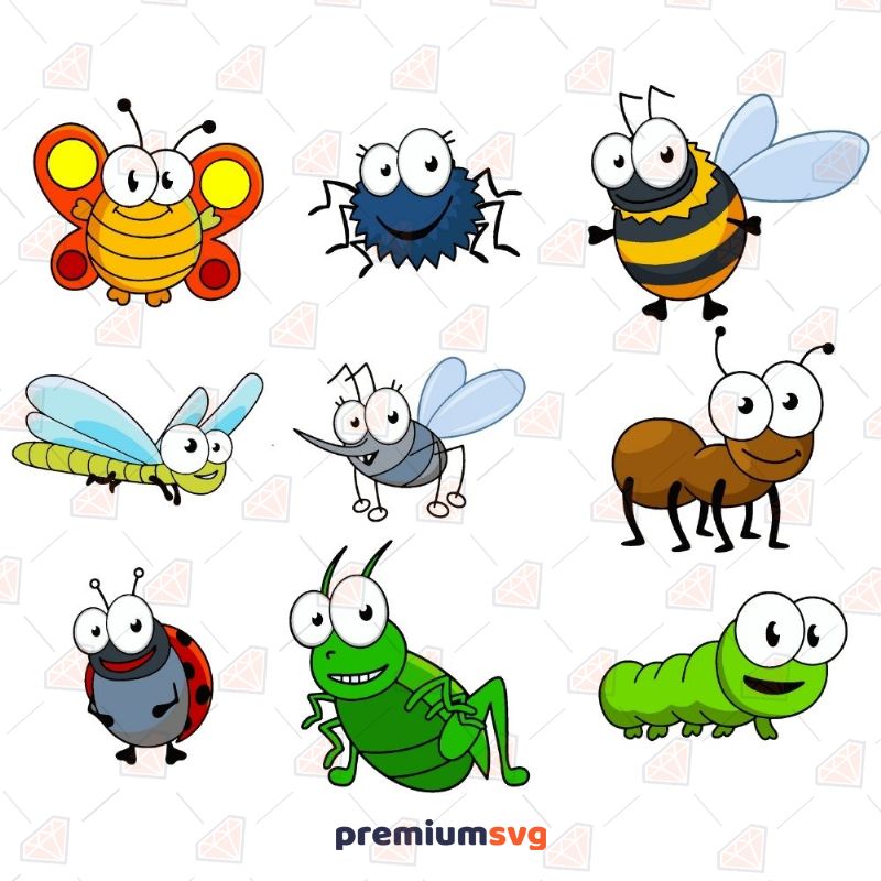 Cute Insects Bundle Insects/Reptiles Svg