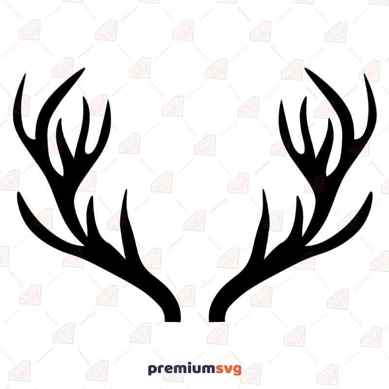 Deer Antler SVG Cut & Clipart File Christmas SVG Svg