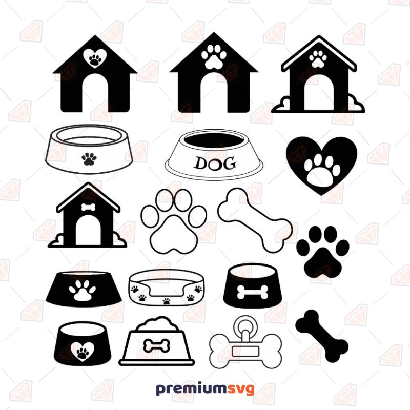 Dog Clipart Bundle SVG, Dog Lover SVG Vector Bundle Pets Svg