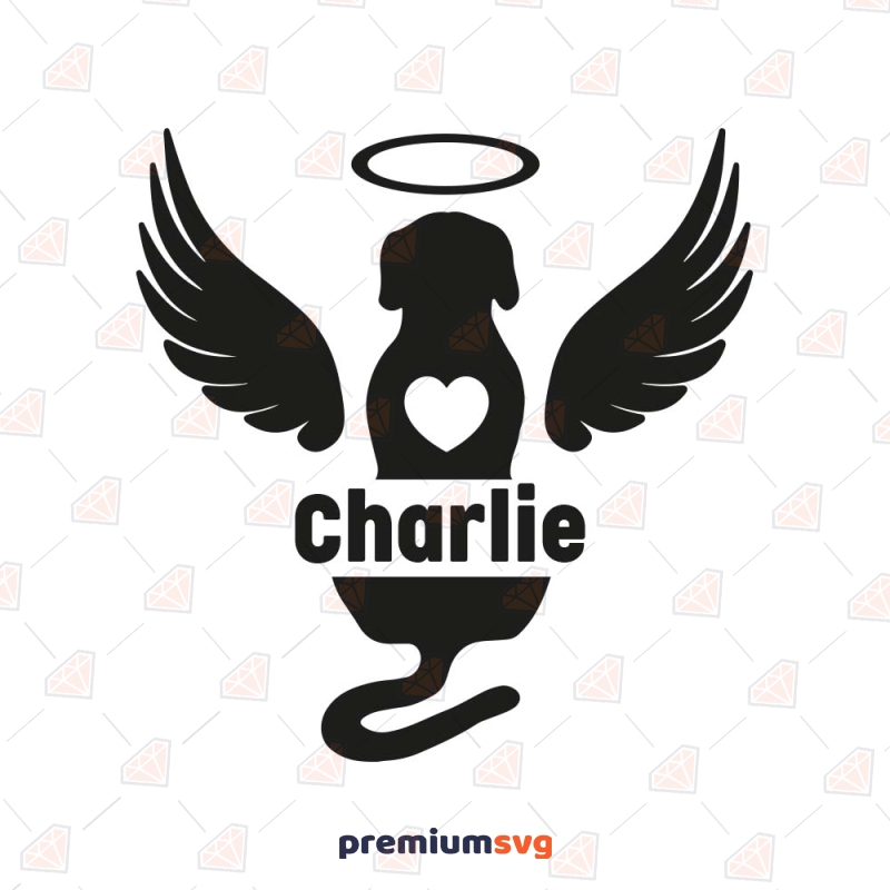 Dog Memorial SVG, Remembrance Angel Wings SVG Pets SVG Svg