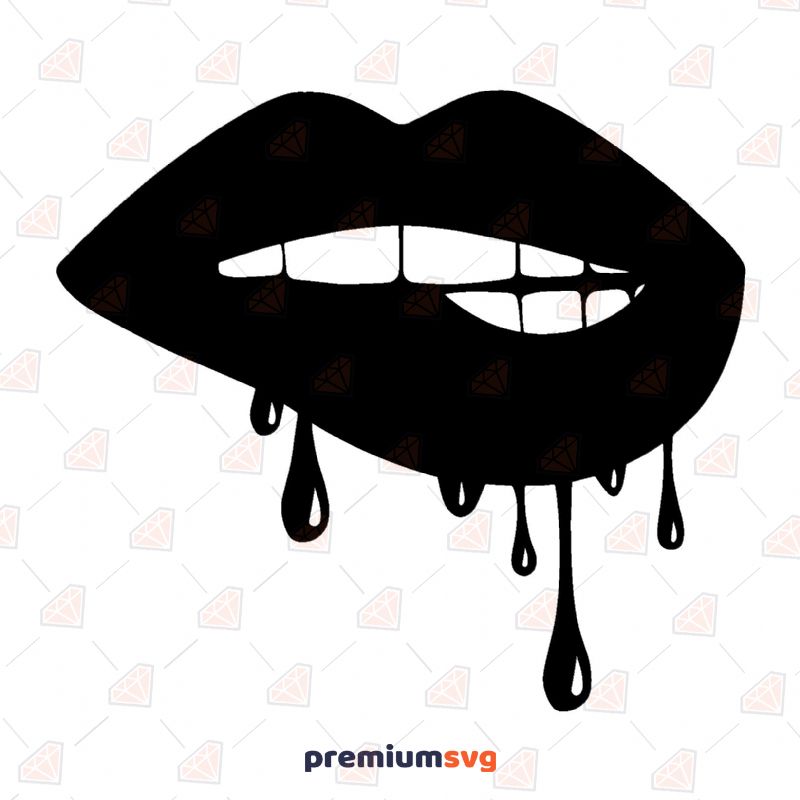 Dripping Lips SVG, Dripping Lips Vector Instant Download Drawings Svg